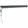 vidaXL Toldo retr&aacute;ctil autom&aacute;tico gris antracita 3,5x2,5 m