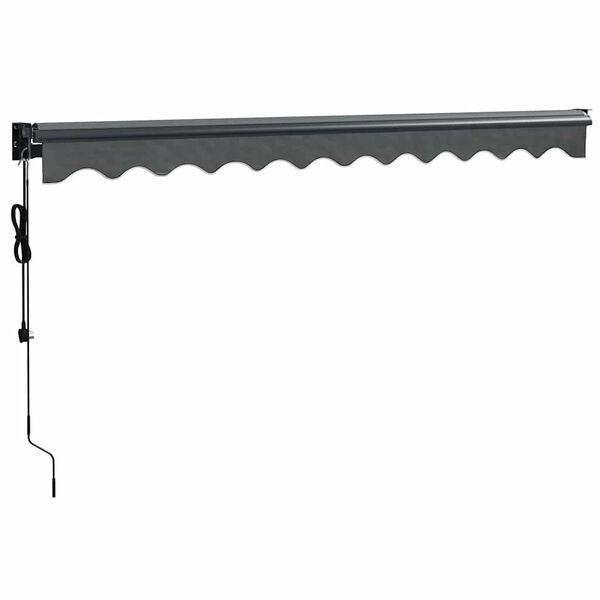 vidaXL Toldo retr&aacute;ctil autom&aacute;tico gris antracita 3,5x2,5 m