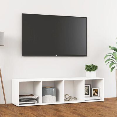 vidaXL Mueble para TV madera contrachapada blanco 142,5x35x36,5 cm