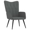 vidaXL Sill&oacute;n de relax de tela gris oscuro