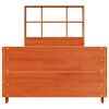 vidaXL Estructura de cama sin colch&oacute;n madera maciza marr&oacute;n 90x190 cm