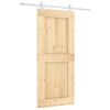 vidaXL Puerta Corredera Natural y Blanco 90 x 210 cm