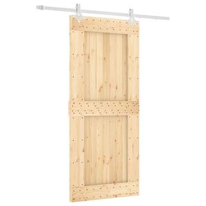 vidaXL Puerta Corredera Natural y Blanco 90 x 210 cm