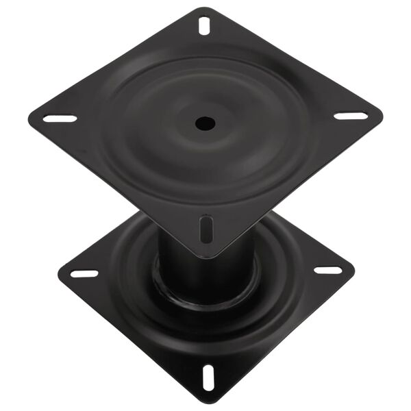 vidaXL Pedestal para asiento de barco acero negro 18 cm