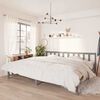 vidaXL Estructura de cama sin colch&oacute;n madera maciza gris 200x200 cm