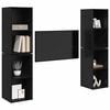 vidaXL Conjunto de mueble de TV 4 pcs Roble Negro 37 x 37 x 72 cm