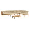 vidaXL Set de sof&aacute;s de palets de jard&iacute;n y cojines 5 pzas madera acacia