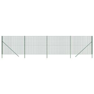 vidaXL Cerca de alambre de acero galvanizado verde 2x10 m