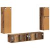 vidaXL Conjunto de mueble de TV Montaje en la pared 4 pcs Madera vieja