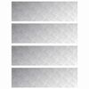 vidaXL Pelda&ntilde;o 4 uds. 100 x 30 cm Plateado Aluminio Rectangular