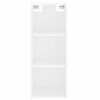 vidaXL Aparador alto madera contrachapada blanco 34,5x34x180 cm