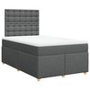 vidaXL Cama box spring con colch&oacute;n tela gris oscuro 120x200 cm