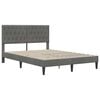 vidaXL Estructura de cama con colch&oacute;n Gris oscuro 120 x 190 cm