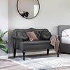 vidaXL Banco Chesterfield Negro 120.5 x 65 x 75 cm Cuero sintético