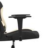 vidaXL Silla gaming tela crema y negro