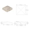 vidaXL Tapas piramidales postes valla 6 uds acero inoxidable 101x101mm