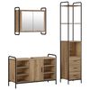 vidaXL Juego de Muebles de Ba&ntilde;o 3 uds. Roble artisan