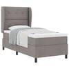 vidaXL Cama tipo Box Spring con cabecera Taup&eacute; 90 x 200 cm tela