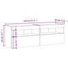 vidaXL Muebles TV de pared luces LED 2 uds roble ahumado 60x30x40 cm