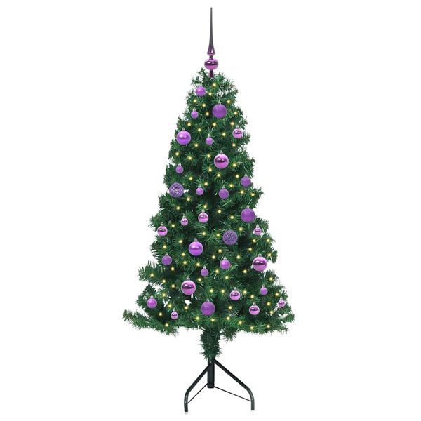 vidaXL &Aacute;rbol de Navidad Artificial de Esquina Verde 150 cm PVC y Metal