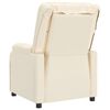vidaXL Sillón de masaje elevable cuero sintético crema