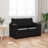 vidaXL Sof&aacute; cama 110cm Negro Cuero artificial