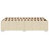 vidaXL Estructura de cama sin colch&oacute;n tela crema 120x200 cm