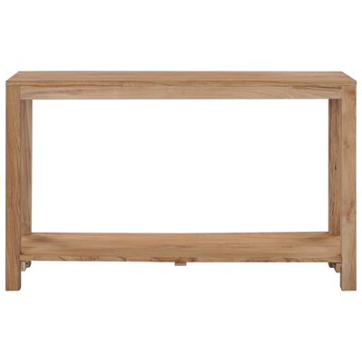 vidaXL Mesa consola de madera de teca maciza 120x35x75 cm