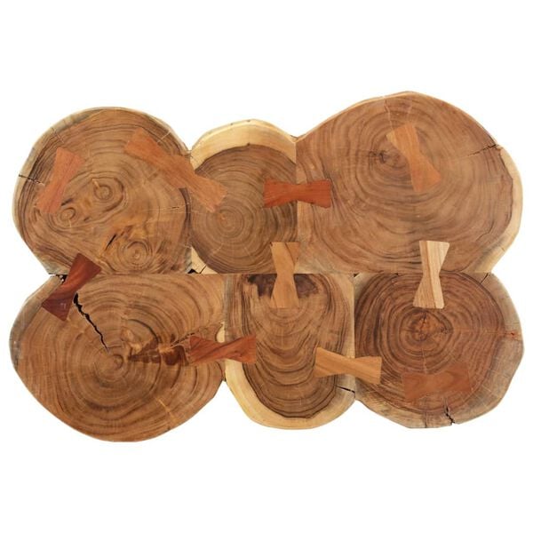 vidaXL Mesa de centro 6 troncos madera maciza acacia 36 cm