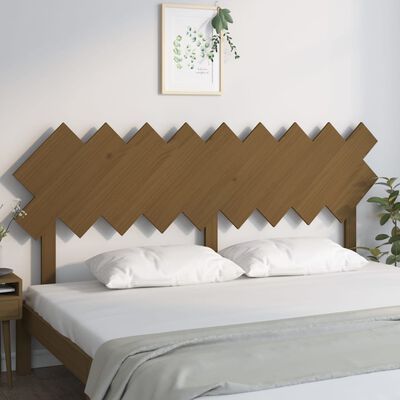 vidaXL Cabecero de cama madera maciza pino marrón miel 178x3x80,5 cm