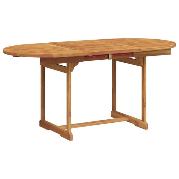 vidaXL Juego comedor de jard&iacute;n 5 pzas madera maciza acacia y textileno