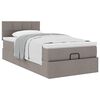 vidaXL Estructura de cama otomana colch&oacute;n tela gris pardo 90x190cm