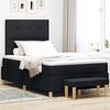 vidaXL Cama tipo Box Spring con colch&oacute;n Negro 120 x 190 cm tela