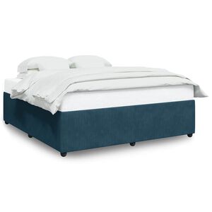 vidaXL Estructura de cama sin colch&oacute;n terciopelo azul 200x200 cm