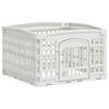 vidaXL Parque para Perros de 4 Paneles 60 x 60 x 38 cm Pl&aacute;stico Blanco