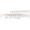 vidaXL Estructura de cama sin colchón madera maciza blanca 200x200 cm