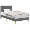 vidaXL Estructura de cama con cabecera Gris oscuro 100 x 190 cm Tela