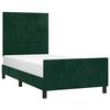 vidaXL Estructura cama sin colch&oacute;n terciopelo verde oscuro 120x200 cm