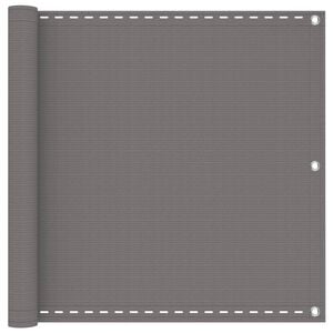 vidaXL Pantalla de Balc&oacute;n Gris Claro 75 x 300 cm HDPE y aluminio