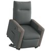 vidaXL Sill&oacute;n reclinable elevable de tela gris oscuro