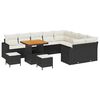 vidaXL Conjunto de sof&aacute;s de jard&iacute;n 12 uds. Negro rat&aacute;n sint&eacute;tico