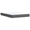 vidaXL Cama box spring con colch&oacute;n tela gris oscuro 140x190 cm