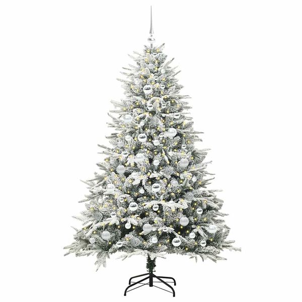vidaXL &Aacute;rbol de Navidad Artificial Pre-iluminado con Juego de Bolas