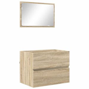 vidaXL Juego de muebles de ba&ntilde;o Roble Sonoma Madera contrachapada