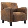 vidaXL Sill&oacute;n marr&oacute;n 70x69x72 cm piel sint&eacute;tica