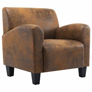 vidaXL Sill&oacute;n marr&oacute;n 70x69x72 cm piel sint&eacute;tica