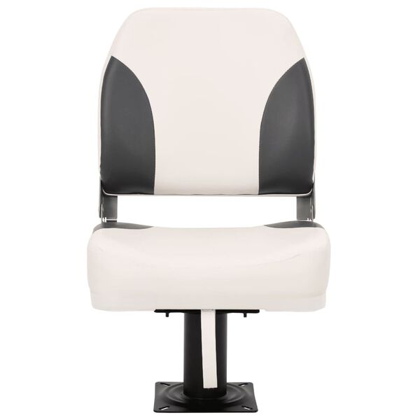 vidaXL Asiento plegable para barco 1 juego con respaldo bajo correa fijaci&oacute;n