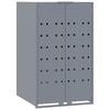 vidaXL Cobertizo de contenedor de basura acero gris 69x79x117 cm