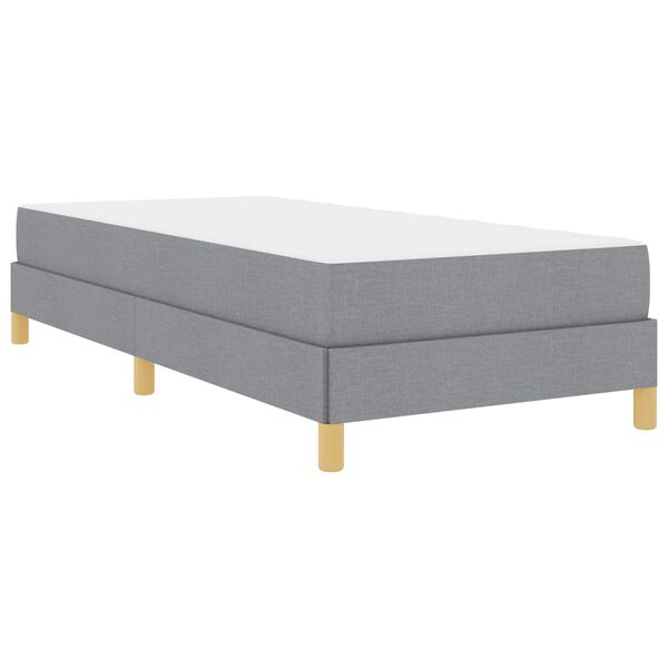 vidaXL Cama tipo Box Spring con colch&oacute;n Gris Claro 100 x 200 cm tela