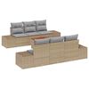 vidaXL Conjunto de sof&aacute;s de jard&iacute;n 7 uds. Beige y Gris Claro